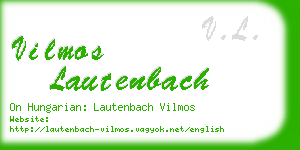 vilmos lautenbach business card